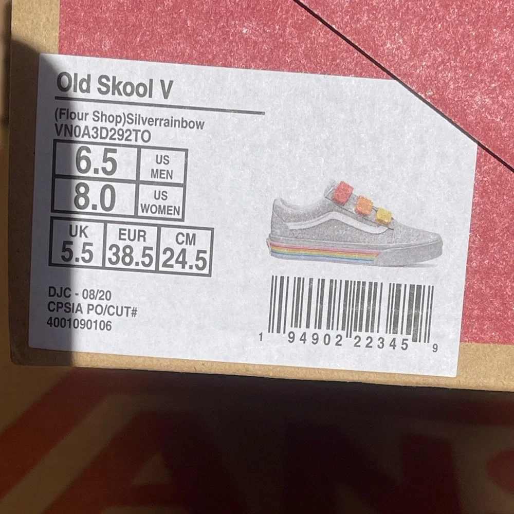 Old Skool Sparkled Rainbow Colored Vans (Flour Shop Edition)🌈 - Picture 10 of 10